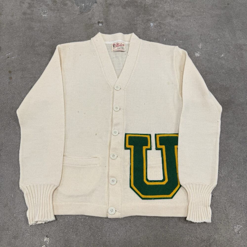 VINTAGE 50s STADIUM LETTERMAN COLLEGIATE SCHOOL PURE WOOL CHENILLE PATCH SMALL